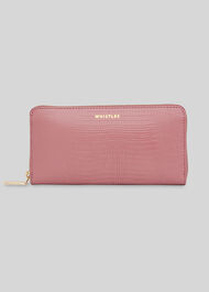 Lizard Long Purse Dusty Pink