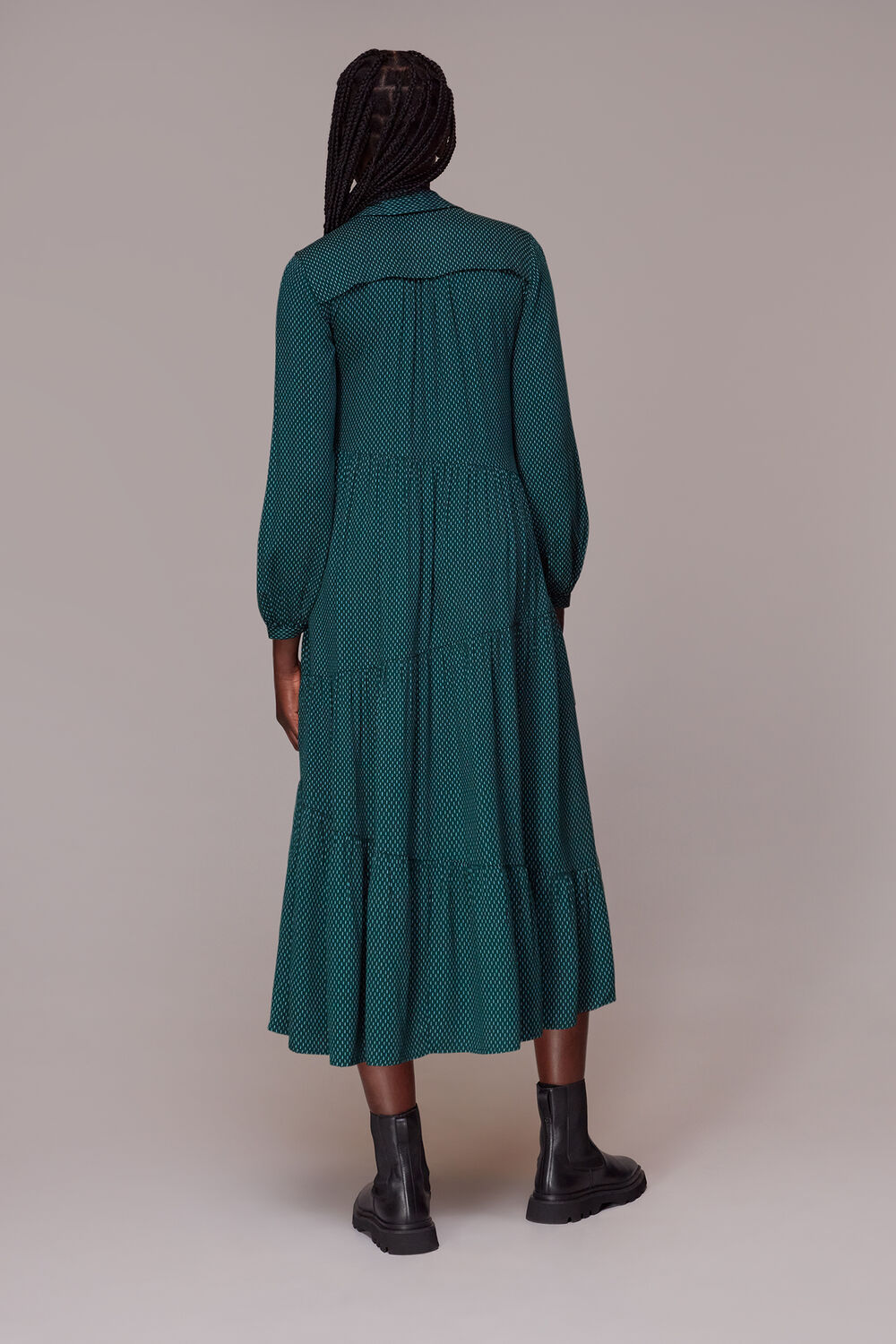 Vertical Dash Trapeze Dress