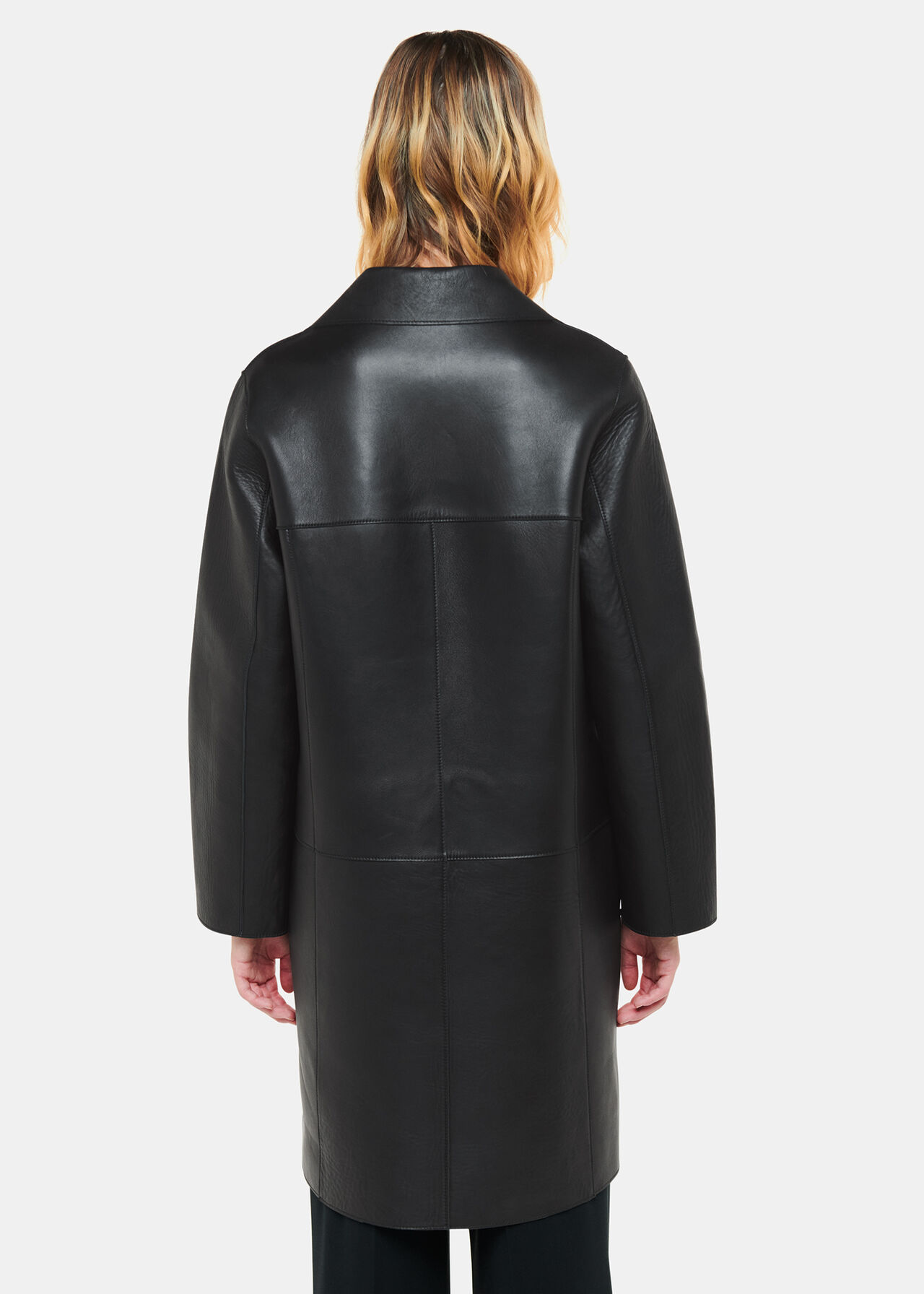 Gemma Bonded Leather Coat