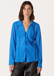 Tie Front Textured Shirt