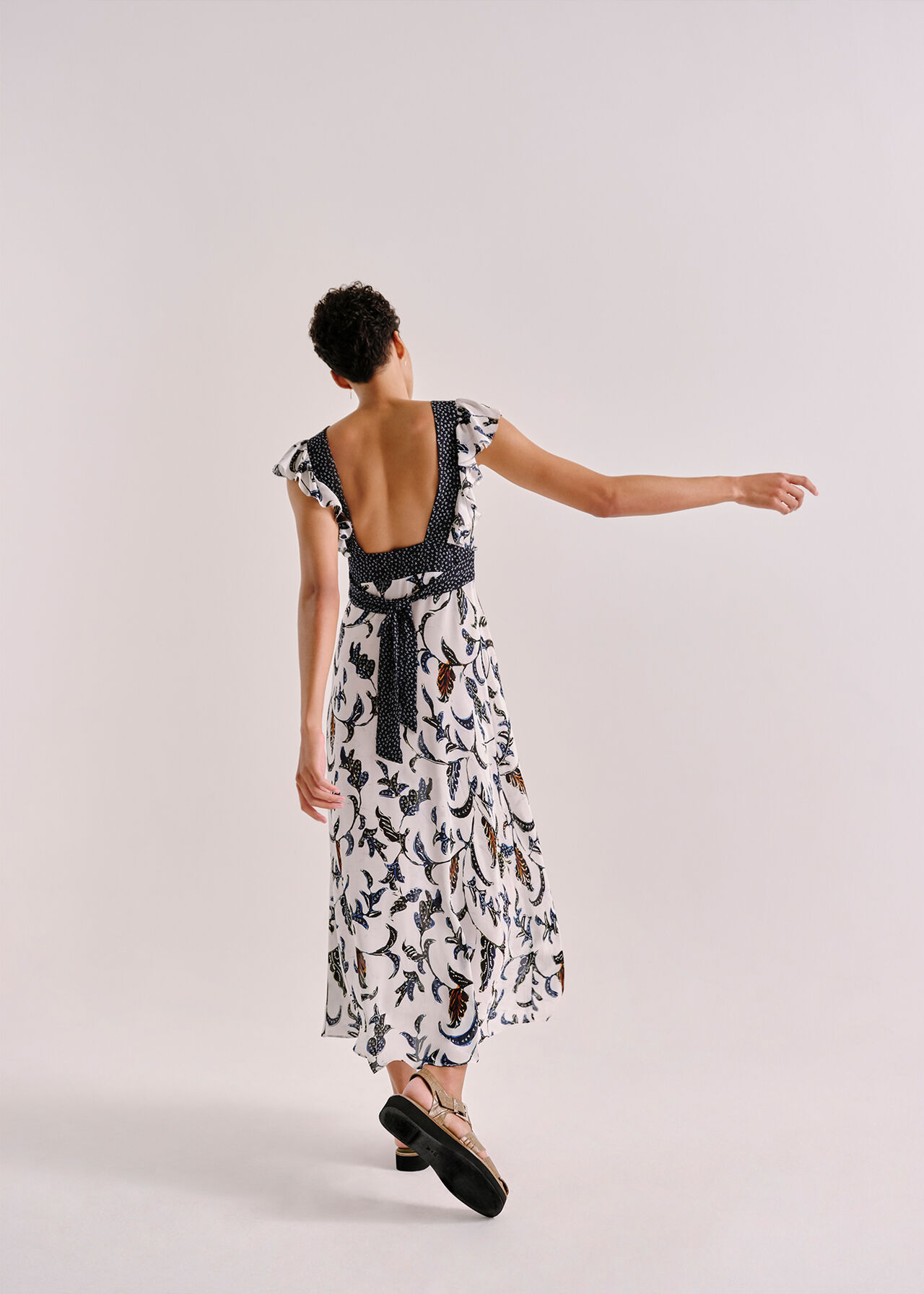 Subrina Printed Silk Dress