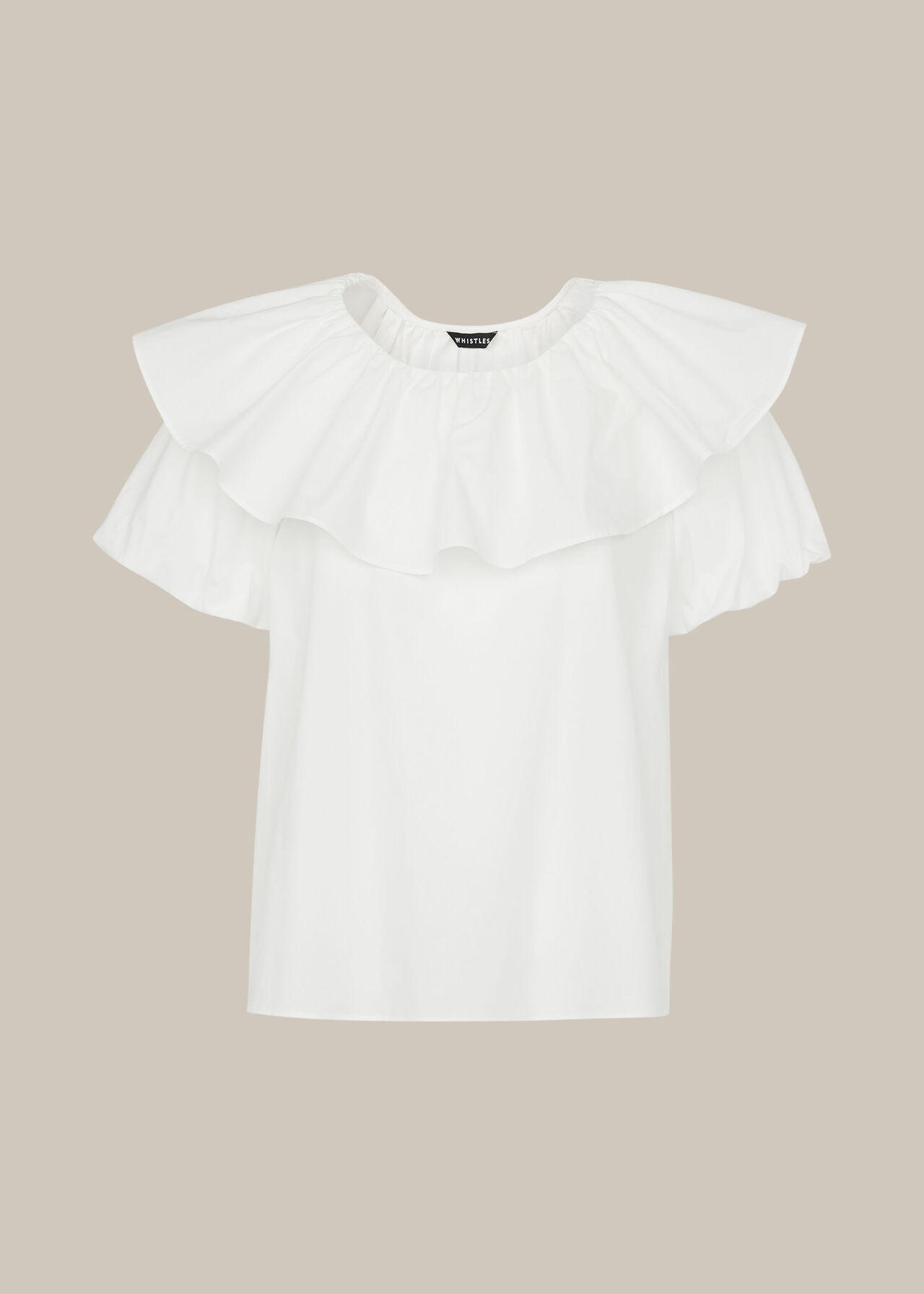 Frill Detail Poplin Top