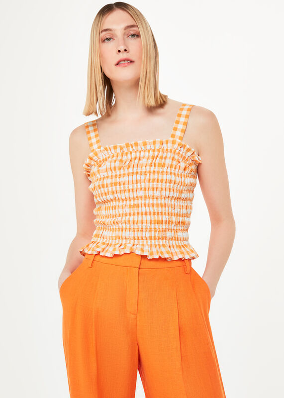 Gingham Saskia Strappy Top