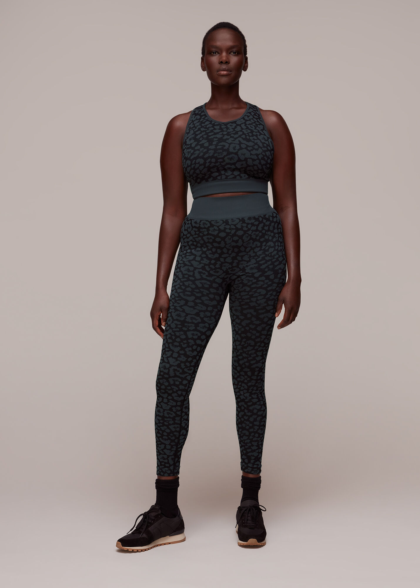 Black Multi Animal Seamless Sports Legging WHISTLES