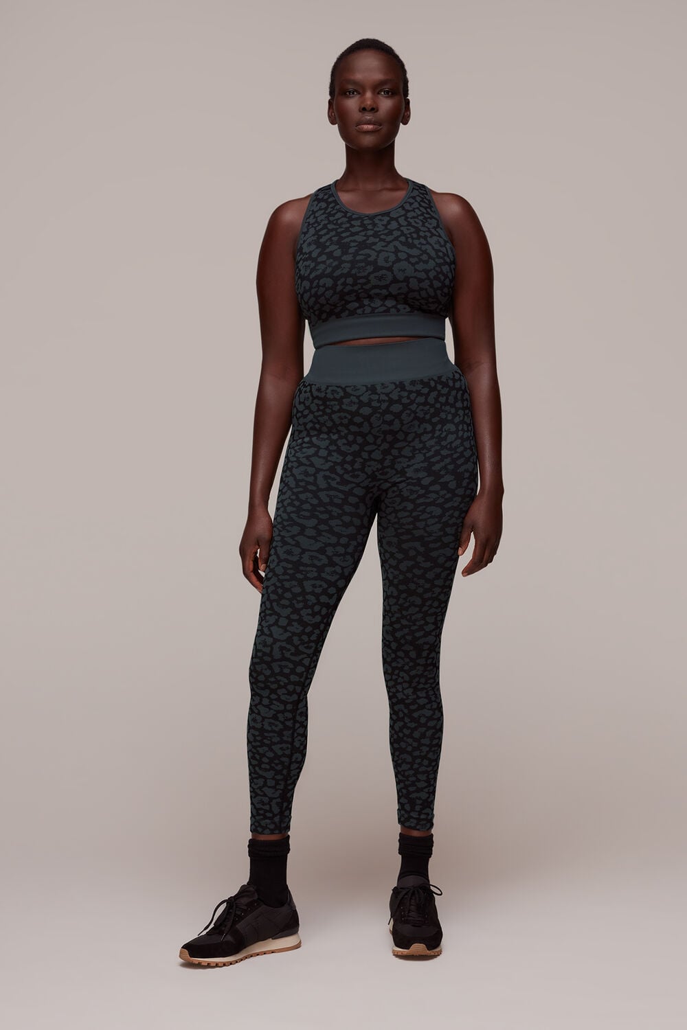 Black Animal Seamless Sports Legging