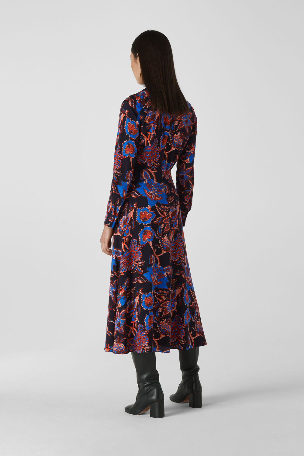 Ruby Trailing Bloom Dress Black/Multi