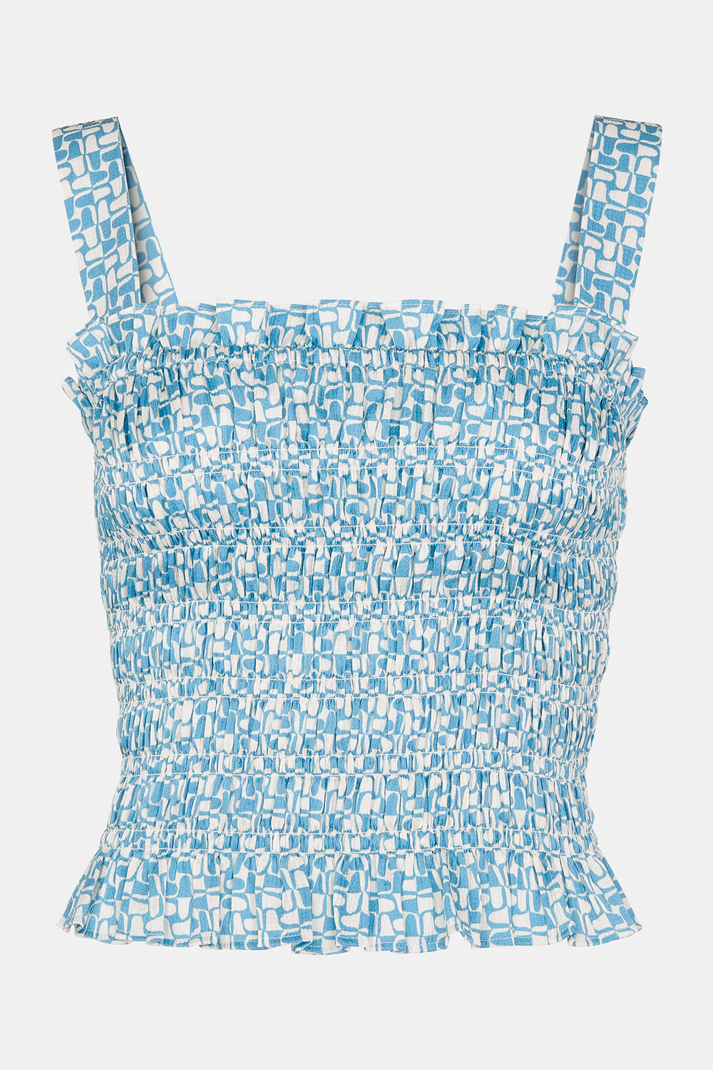 Two Tone Tile Print Top