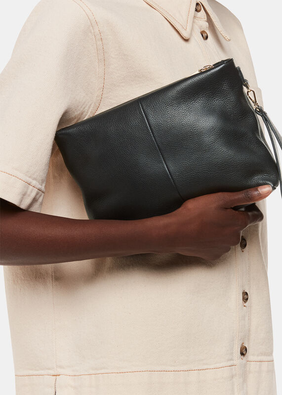 Avah Zip Top Clutch