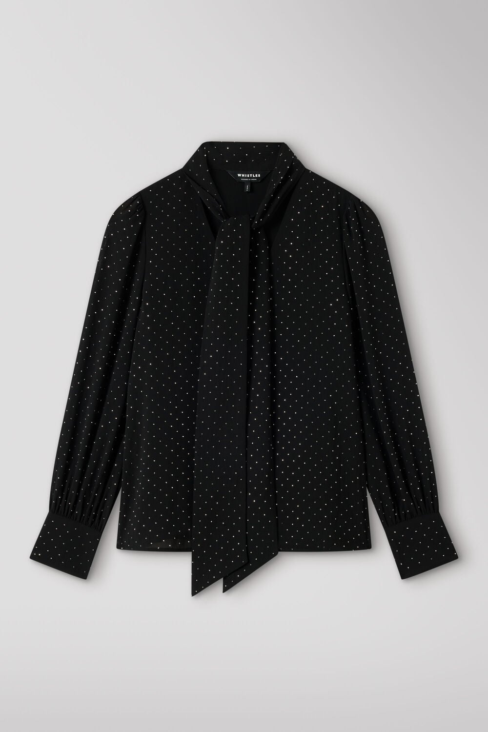 Black Sparkle Hot Fix Scarf Top