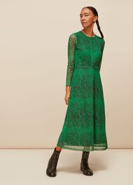 Speckled Animal Mesh Dress