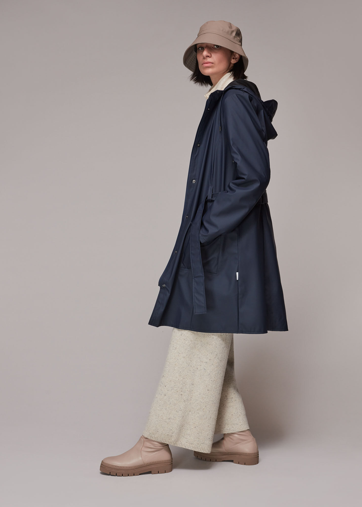 Navy Rains Curve Jacket