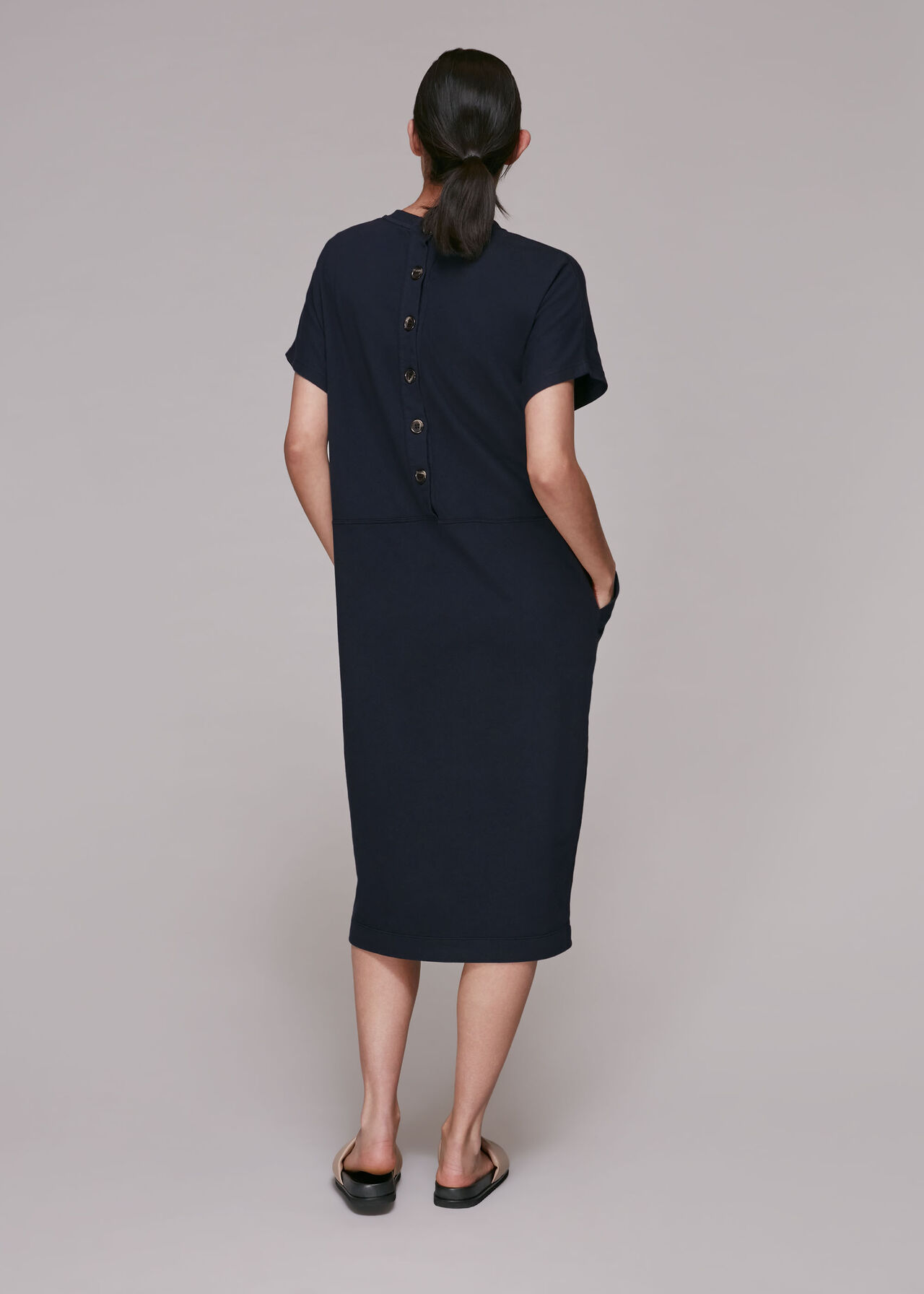 Elsie Button Back Jersey Dress