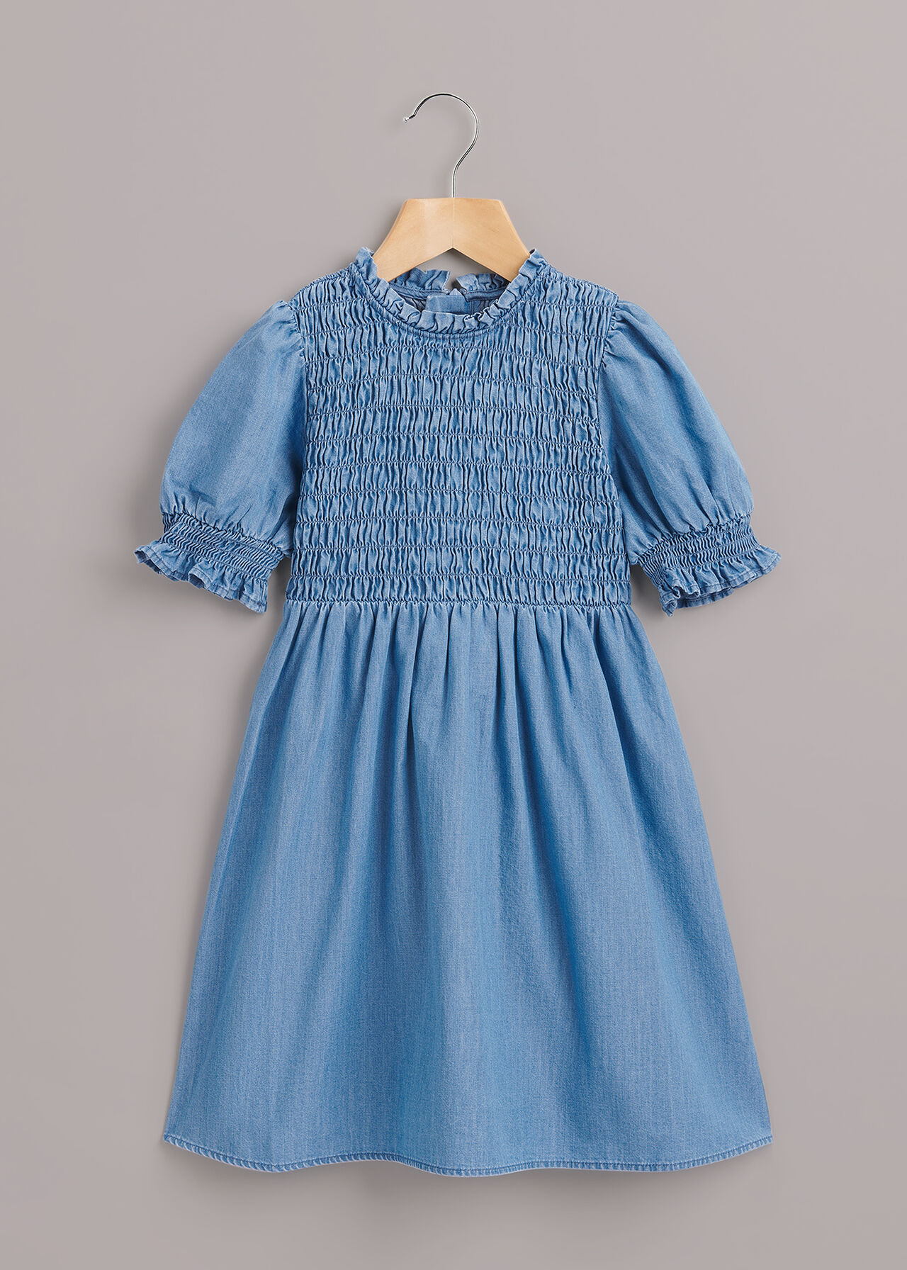 Chambray Pippa Shirred Dress