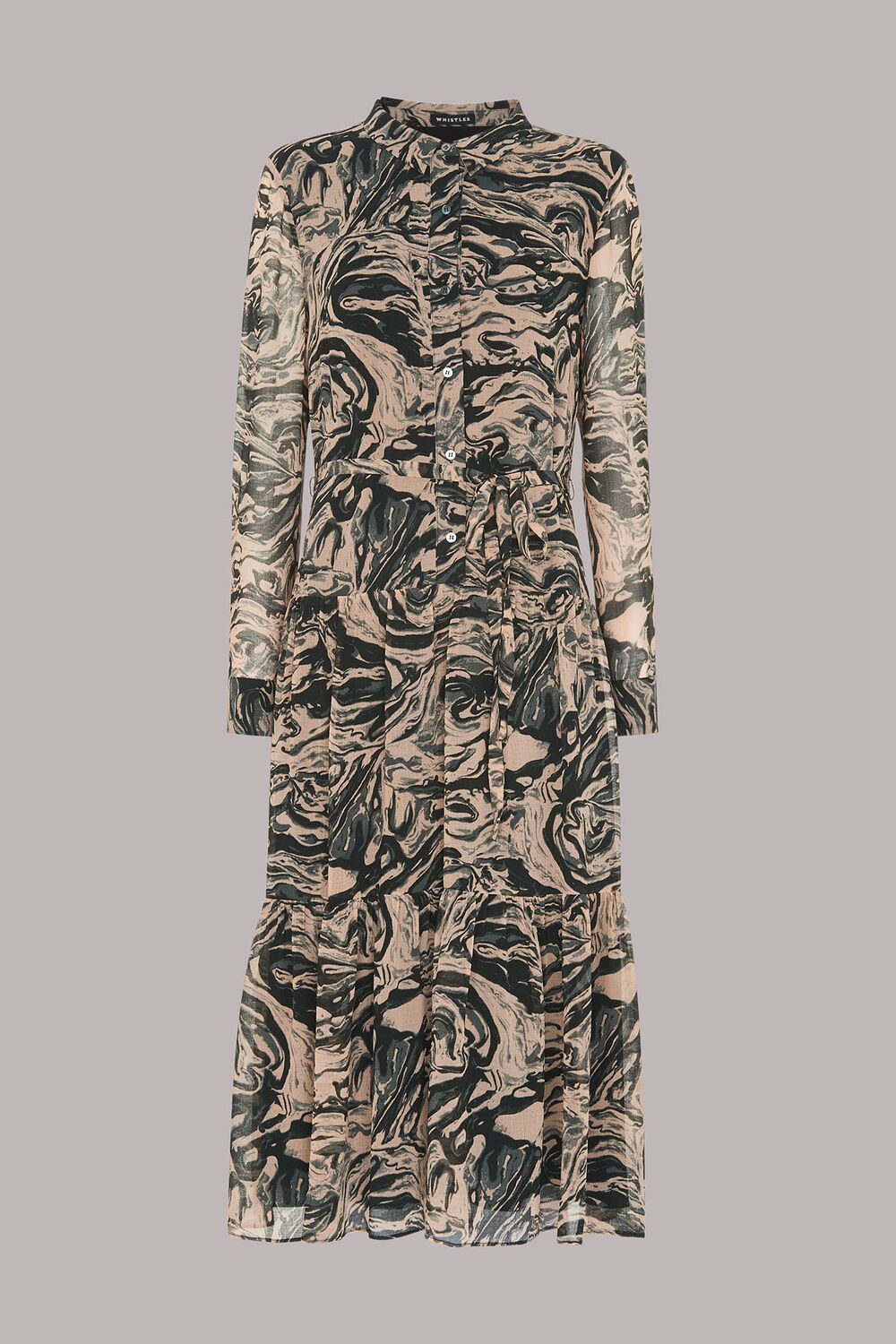 Marble Print Shirt Dress