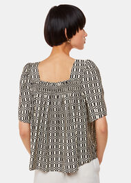 Link Check Square Neck Top