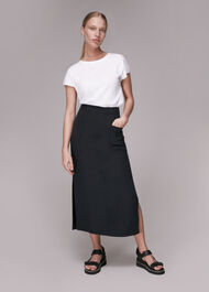Pocket Detail Straight Skirt