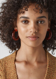 Statement Chunky Tort Hoop Brown