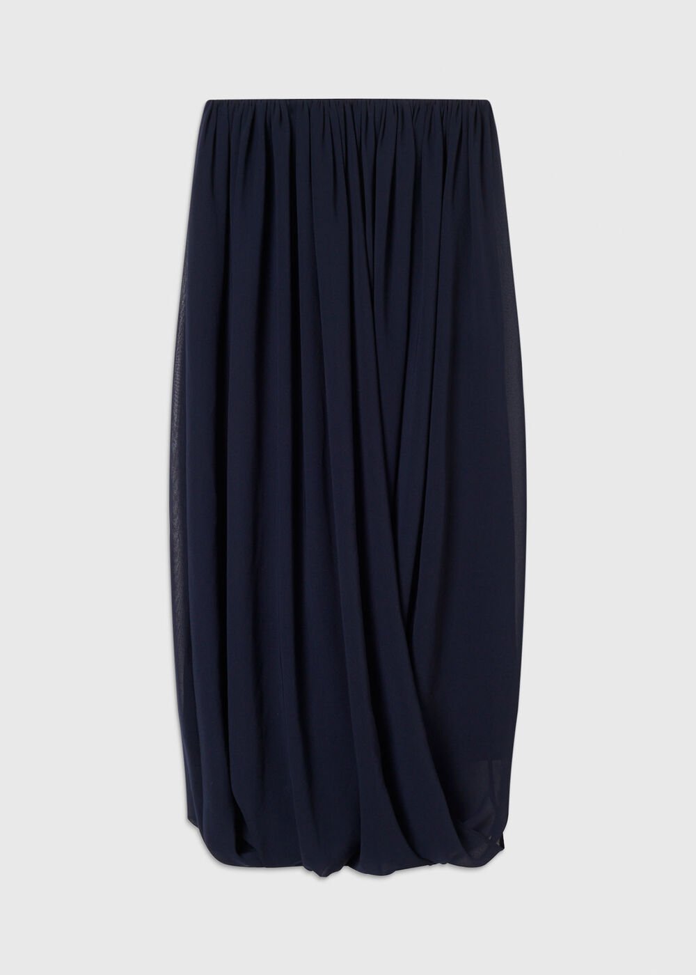 Draped Bubble Hem Skirt