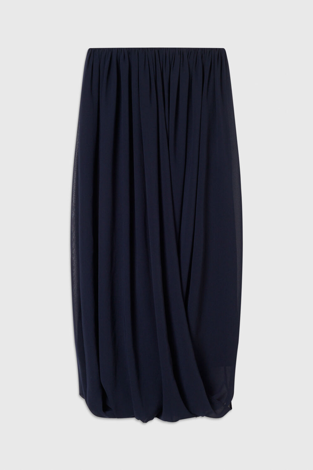 Draped Bubble Hem Skirt
