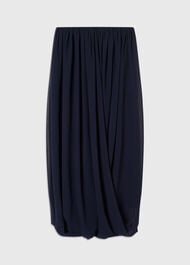 Draped Bubble Hem Skirt