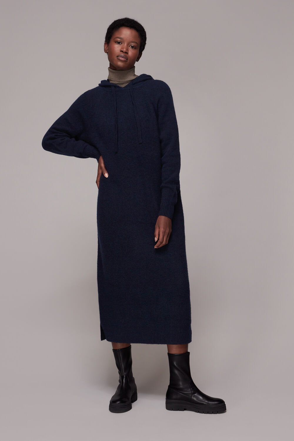 Knitted Hoodie Dress