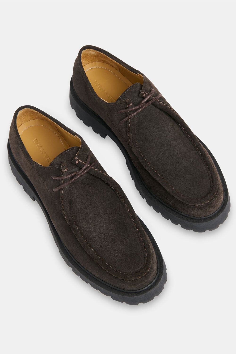 Chocolate Suede Chunky Lace Up Shoe