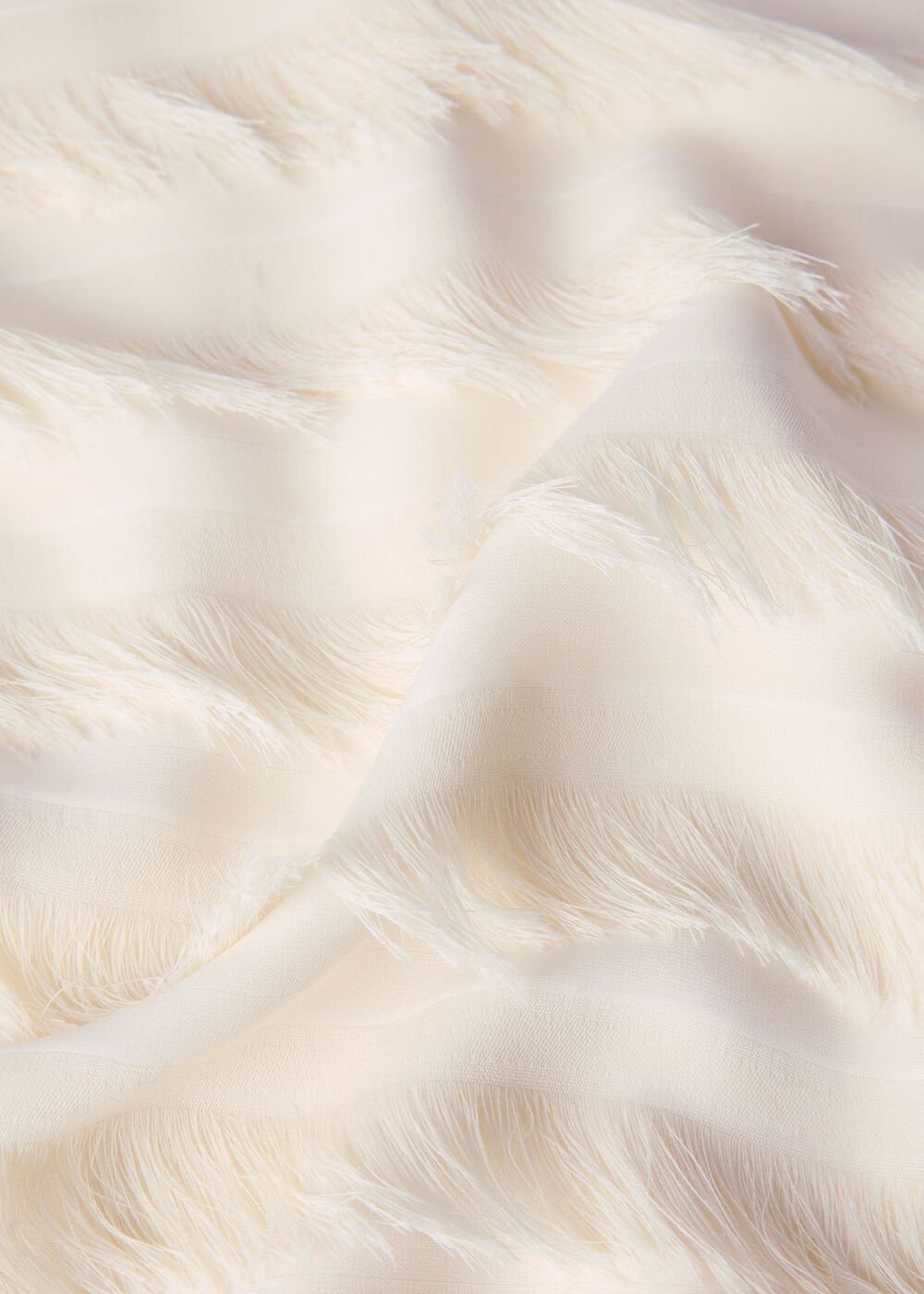 Diagonal Fringe Textured Dress