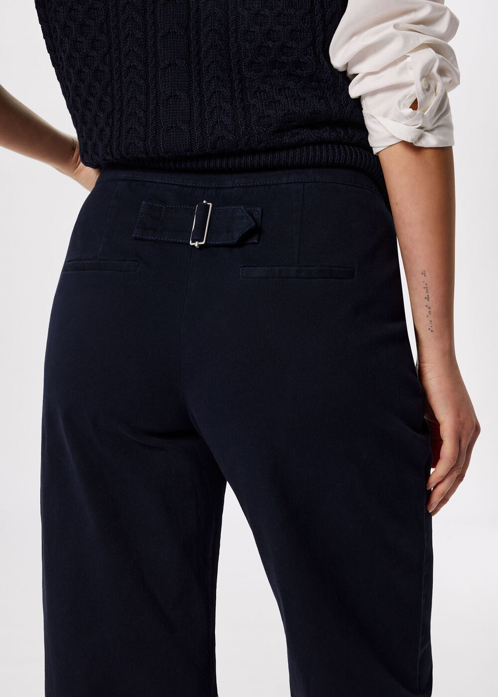 Wide Leg Casual Cotton Trouser