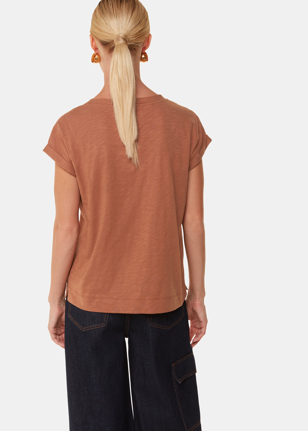 Willa V-Neck Cap Sleeve Tee