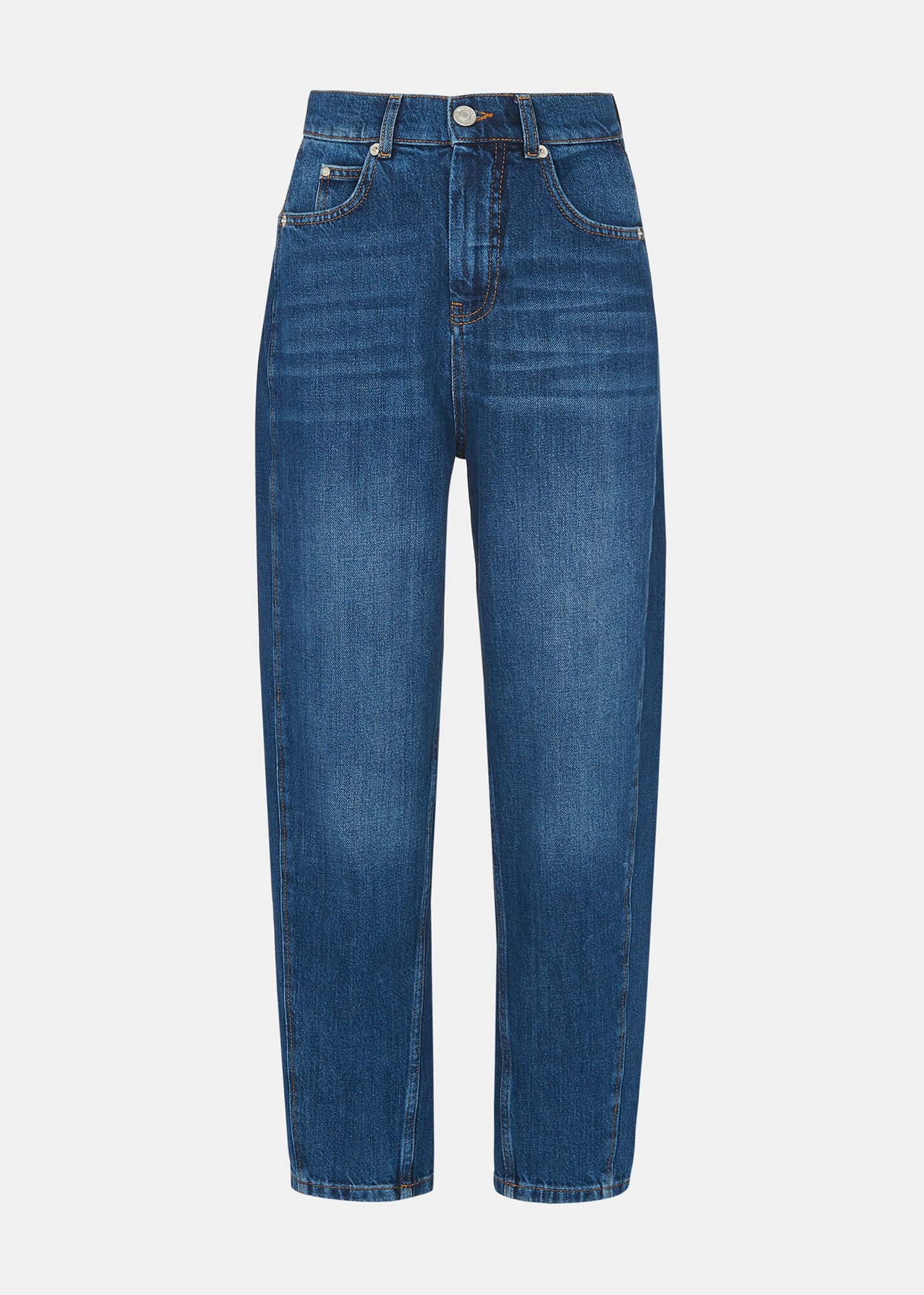 Denim Authentic Barrel Leg Jean WHISTLES Whistles