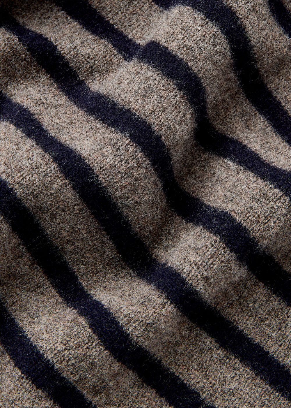 Wool Stripe Crew Neck Knit