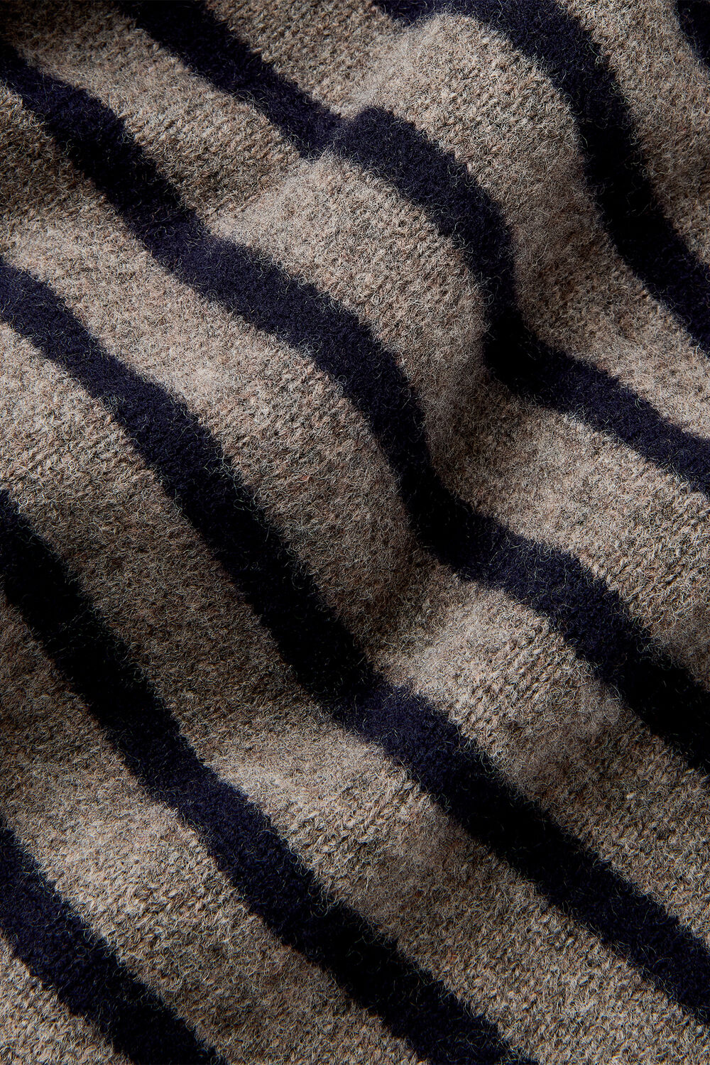 Wool Stripe Crew Neck Knit