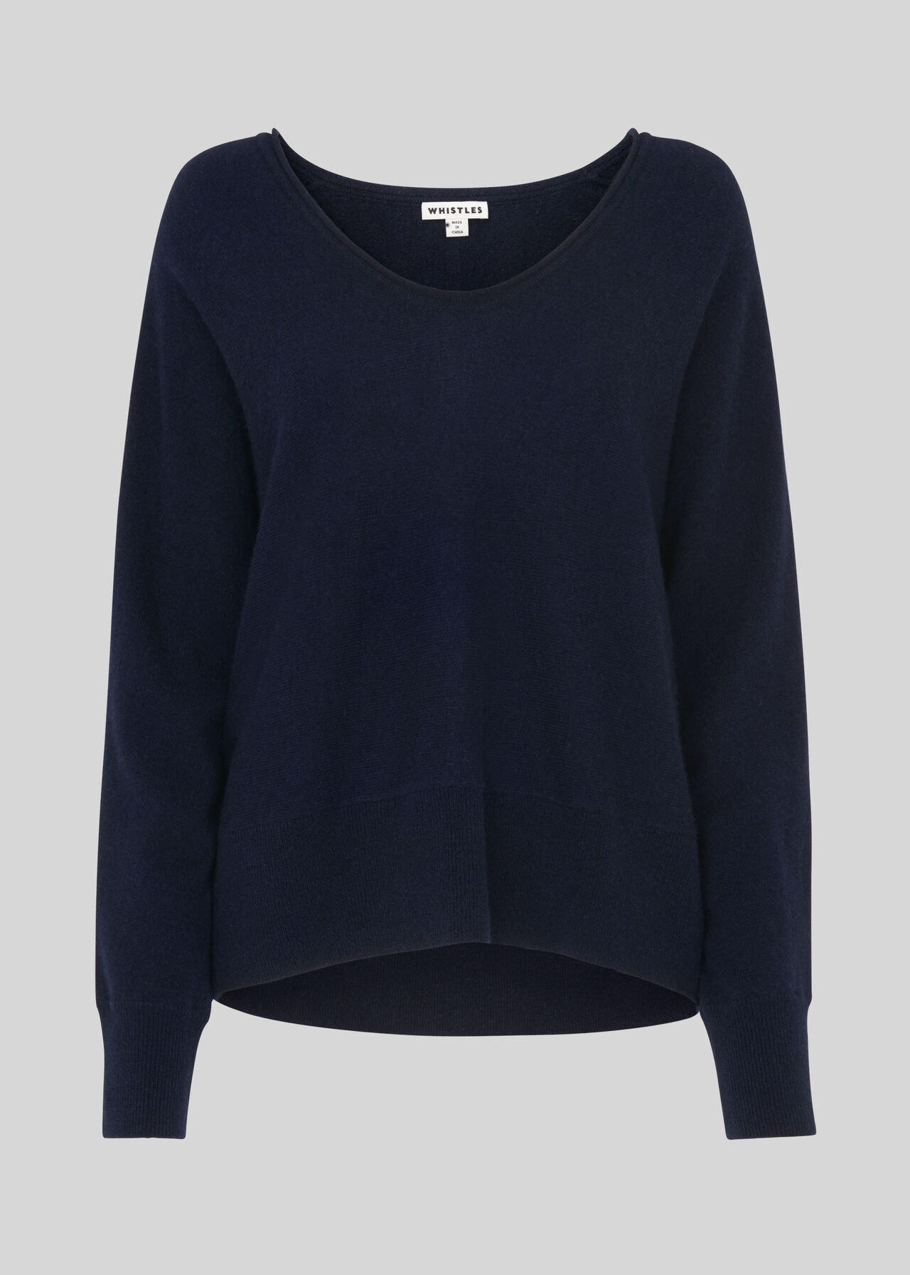 Navy Relaxed Cashmere Sweater WHISTLES