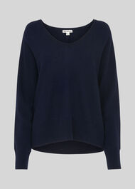 Relaxed Cashmere Sweater Navy