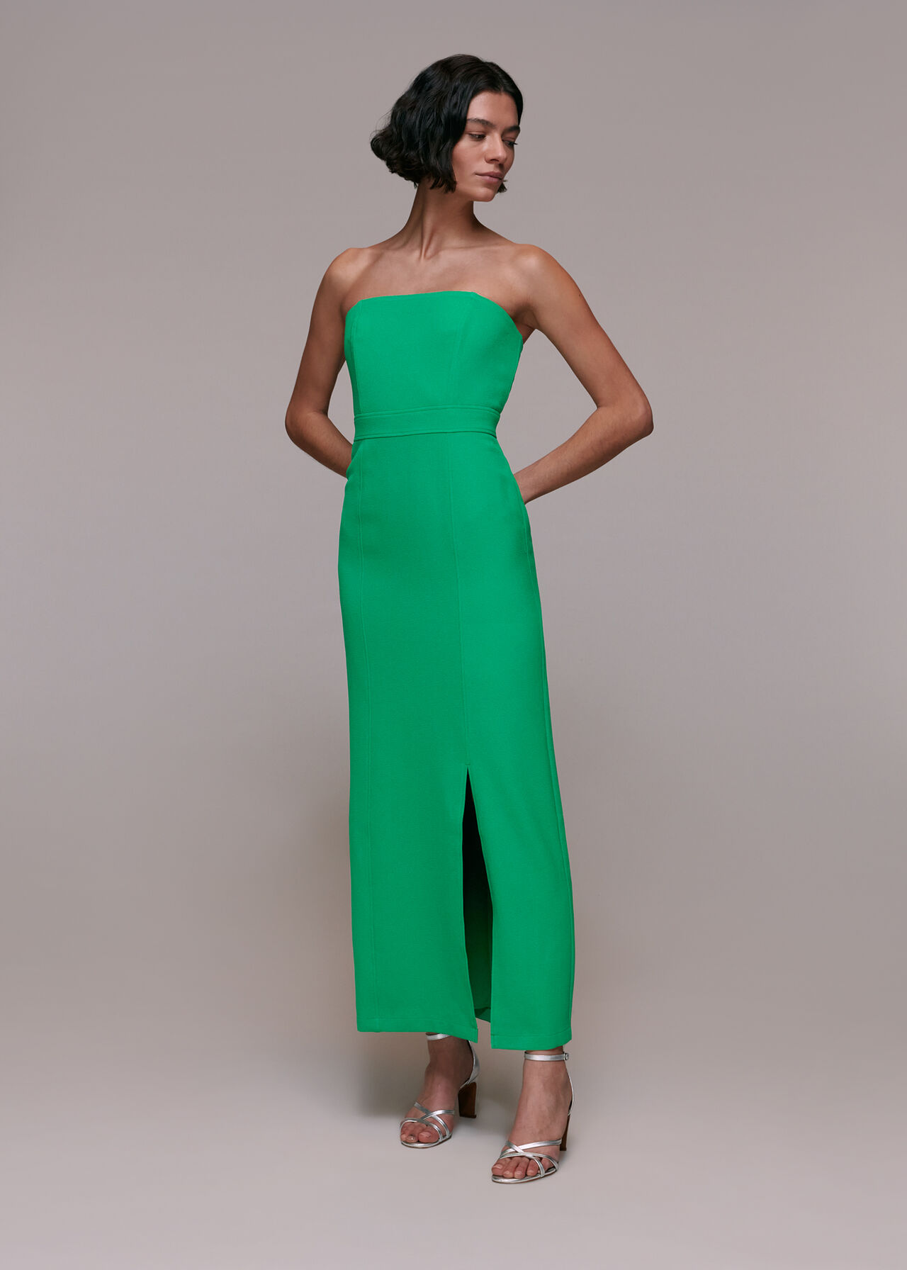 Green Gemma Strapless Maxi Dress, WHISTLES