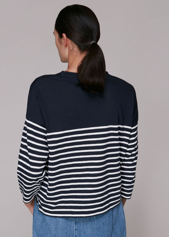 Multicolour Breton Cotton Pocket Top
