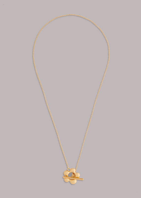 T Bar Flower Necklace