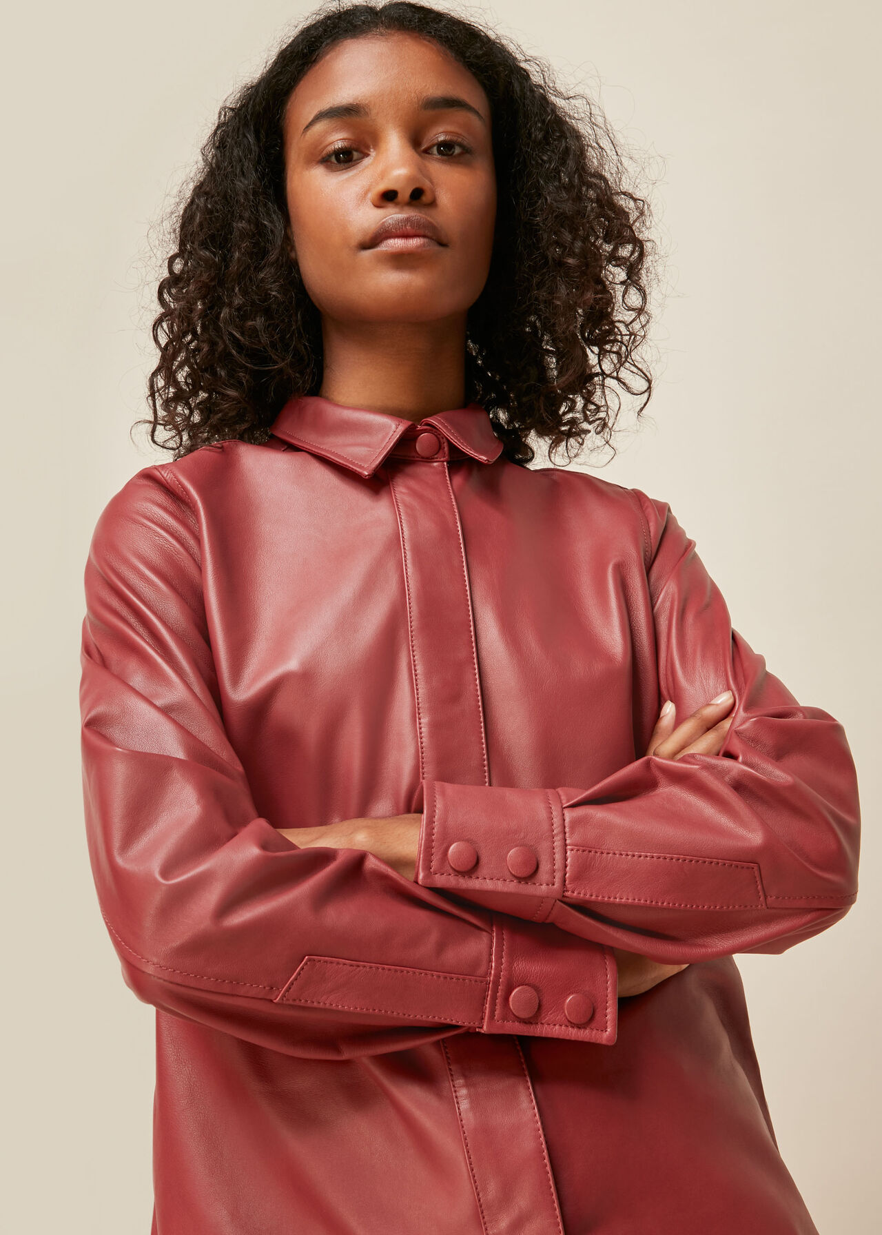 Leather Panelled Shirt