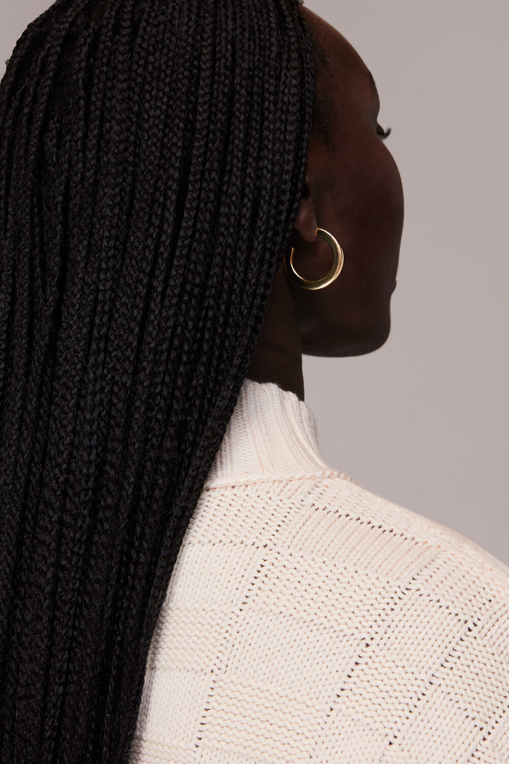 Flat Chunky Hoop Earring