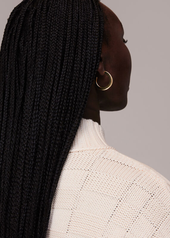 Flat Chunky Hoop Earring