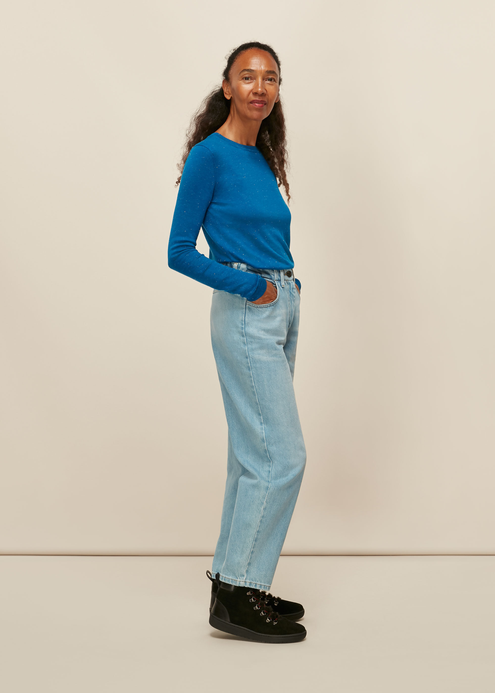 Teal Annie Sparkle Knit