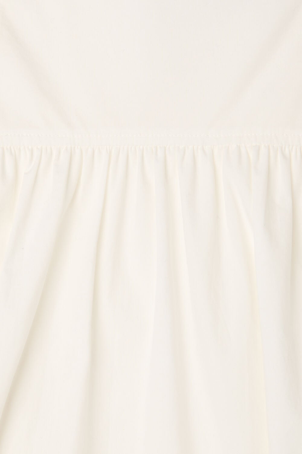 White Cotton Waisted Midi Skirt