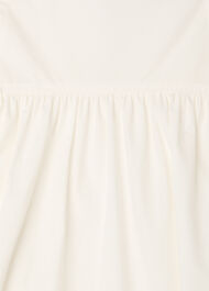 Cotton Waisted Midi Skirt