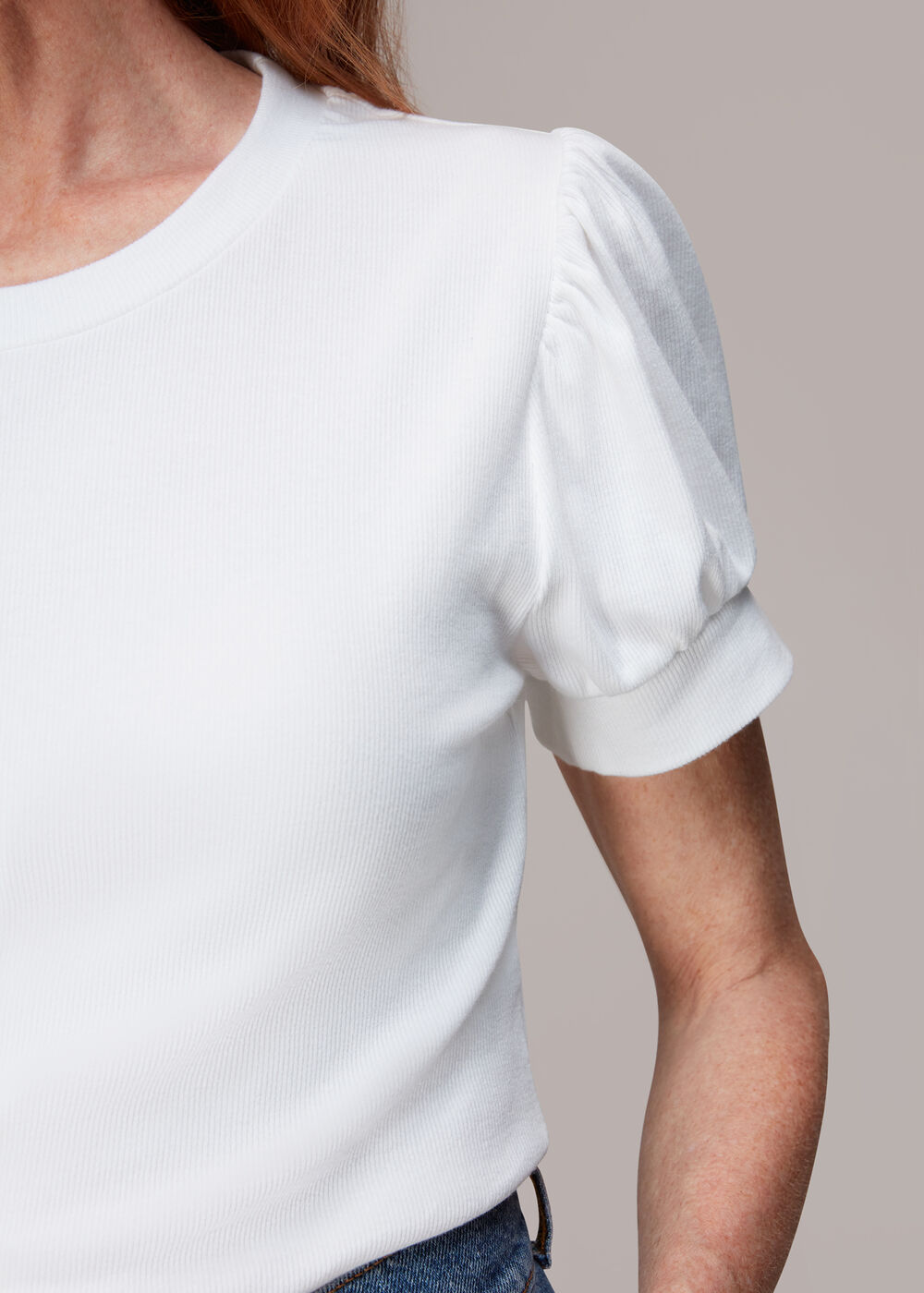 Puff Sleeve Rib Tee
