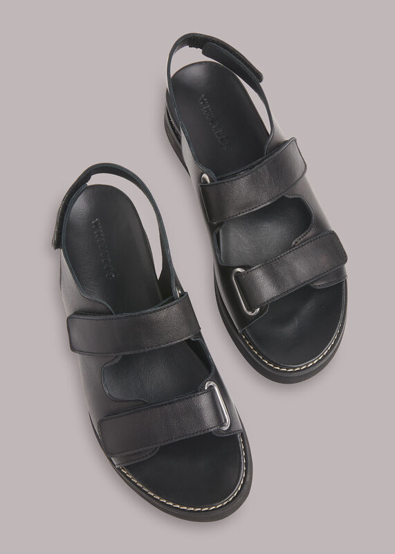 Black Rocco Velcro Sandal