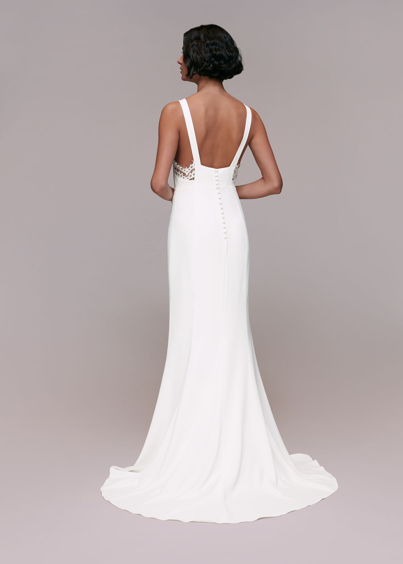 Whistles – Lina Lace Insert Wedding Dress Robes de mariée The Wedding Explorer
