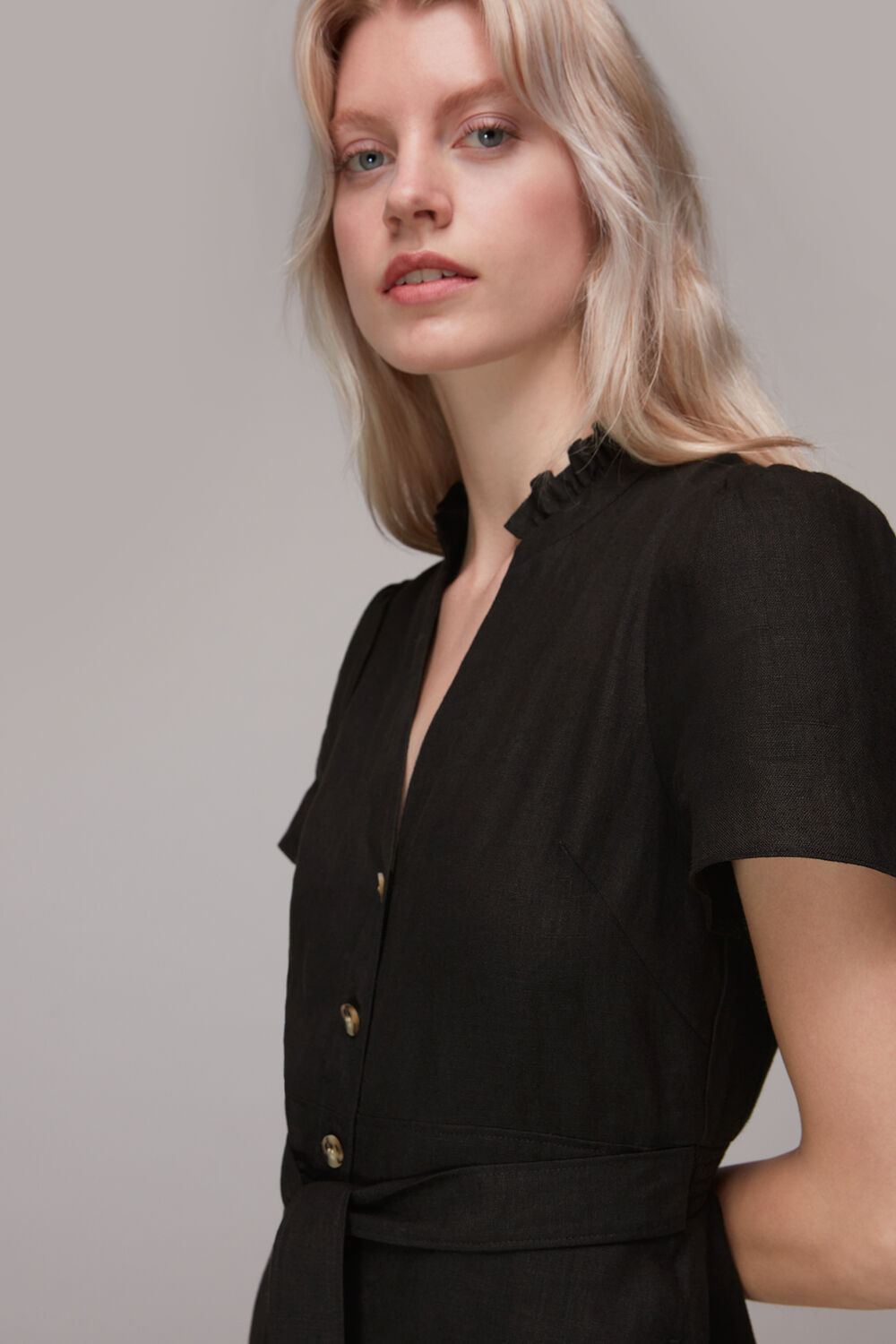Black Emmie Linen Jumpsuit