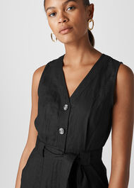 Linen Button Playsuit