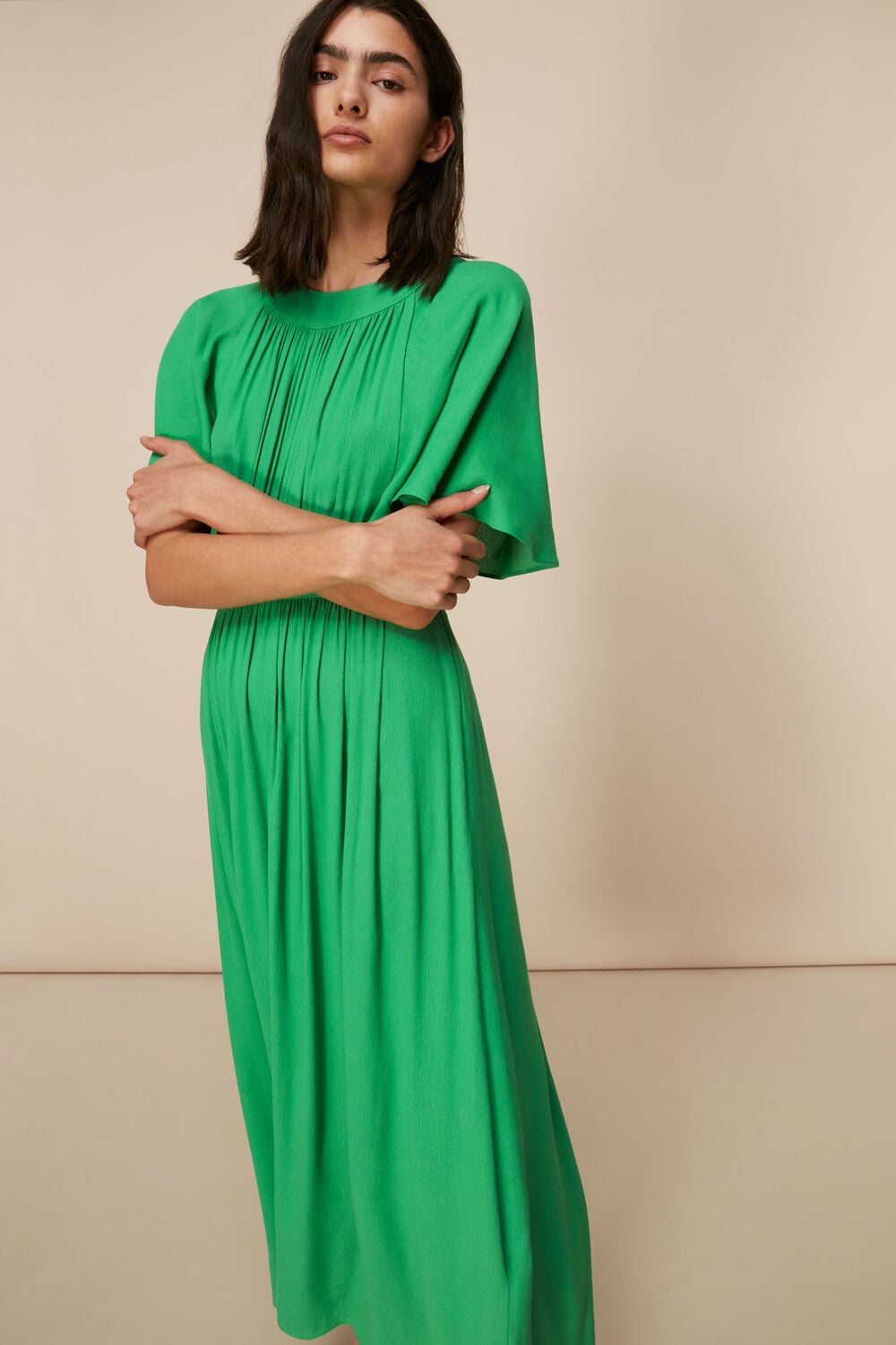 Amelia Cape Sleeve Dress