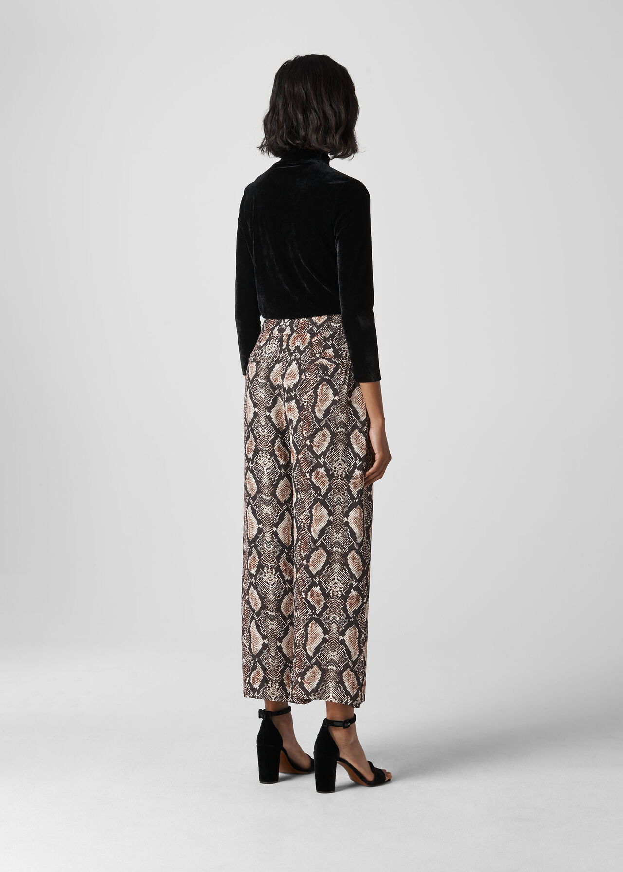 Snake Print Crepe Trouser Snake Print